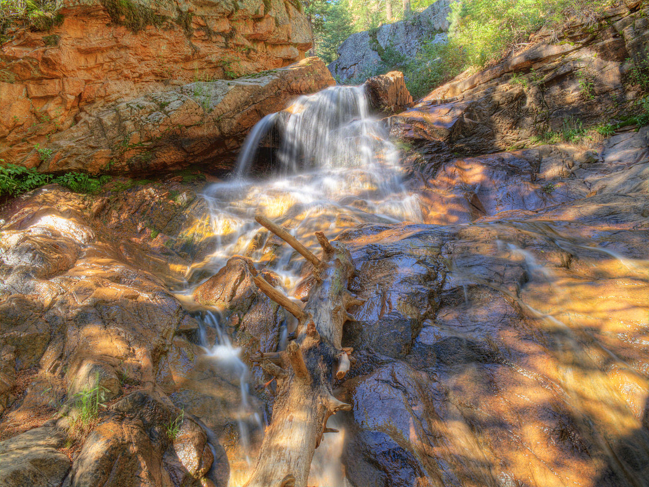 Seven Falls waterfall in South Cheyenne Canyon, Colorado Springs